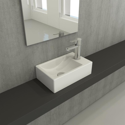 Bocchi Milano Dar Sağ Lavabo 37 Cm Mat Beyaz 1419-002-0126 - 2