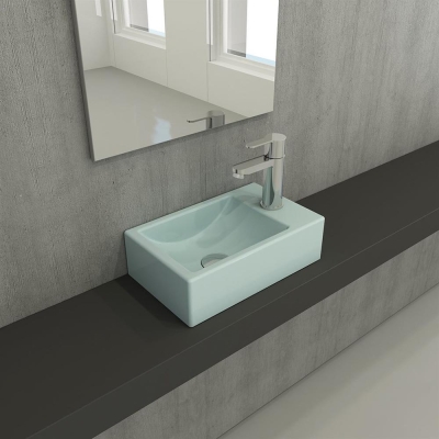 Bocchi Milano Dar Sağ Lavabo 37 Cm Mat Buz Mavi 1419-029-0126 - 2