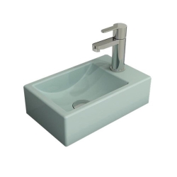 Bocchi Milano Dar Sağ Lavabo 37 Cm Mat Buz Mavi 1419-029-0126 - BOCCHI