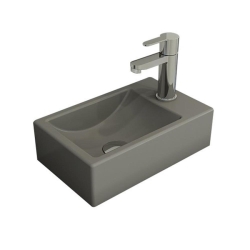 Bocchi Milano Dar Sağ Lavabo 37 Cm Mat Gri 1419-006-0126 