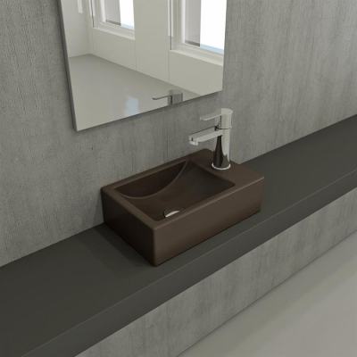 Bocchi Milano Dar Sağ Lavabo 37 Cm Mat Kahve 1419-025-0126 - 2