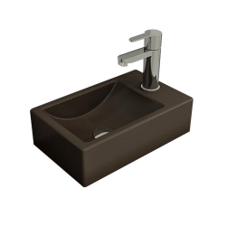 Bocchi Milano Dar Sağ Lavabo 37 Cm Mat Kahve 1419-025-0126 