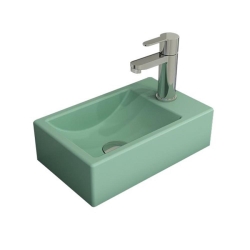 Bocchi Milano Dar Sağ Lavabo 37 Cm Mat Mint Yeşil 1419-033-0126 - BOCCHI