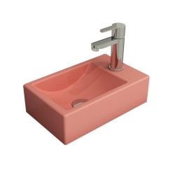 Bocchi Milano Dar Sağ Lavabo 37 Cm Mat Somon 1419-032-0126 