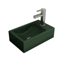 Bocchi Milano Dar Sağ Lavabo 37 Cm Mat Yeşil 1419-027-0126 