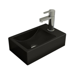 Bocchi Milano Dar Sağ Lavabo Mat Siyah 1419-004-0126 