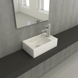 Bocchi Milano Dar Sağ Lavabo Parlak Beyaz 1419-001-0126 - 2