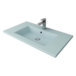 Bocchi Milano Etajerli Lavabo 100 cm Mat Buz Mavi 1105-029-0126 