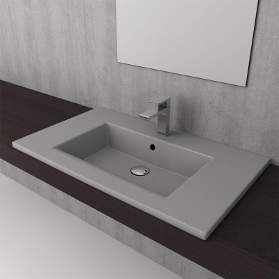 Bocchi Milano Etajerli Lavabo 100 cm Mat Gri 1105-006-0126 - 2