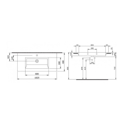 Bocchi Milano Etajerli Lavabo 100 cm Mat Gri 1105-006-0126 - 3