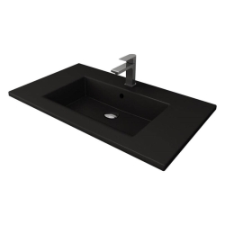 Bocchi Milano Etajerli Lavabo 100 cm Mat Siyah 1105-004-0126 