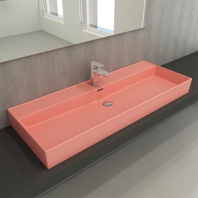 Bocchi Milano Etajerli Lavabo 120 cm Mat Somon 1394-032-0126 - 2