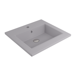 Bocchi Milano Etajerli Lavabo 50 cm Mat Gri - BOCCHI