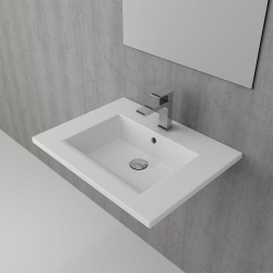 Bocchi Milano Etajerli Lavabo 60 cm Mat Beyaz 1161-002-0126 - 2