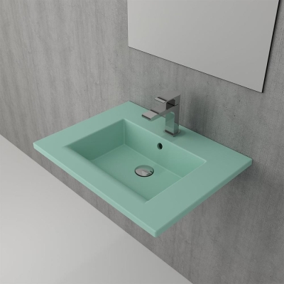 Bocchi Milano Etajerli Lavabo 60 cm Mat Mint Yeşil 1161-033-0126 - 2