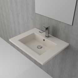 Bocchi Milano Etajerli Lavabo 60 cm Parlak Bisküvi 1161-014-0126 - 2