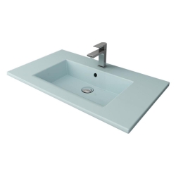 Bocchi Milano Etajerli Lavabo 80 cm Mat Buz Mavi 1113-029-0126 