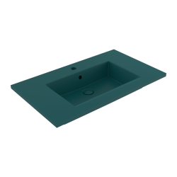 Bocchi Milano Etajerli Lavabo 80 cm Mat Petrol Mavisi - BOCCHI