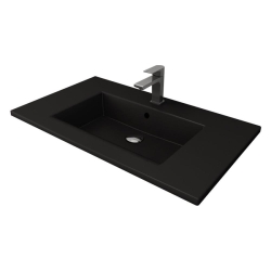 Bocchi Milano Etajerli Lavabo 80 cm Mat Siyah 1113-004-0126 