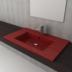 Bocchi Milano Etajerli Lavabo 80 cm Parlak Kırmızı 1113-019-0126 - 2