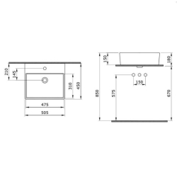 Bocchi Milano Lavabo 50 cm Parlak Kırmızı 1216-019-0126 - 3