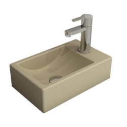 Bocchi Milano Lavabo Sağ Armatür Delikli Dar 37 cm Mat Yasemin 1419-007-0126 - BOCCHI