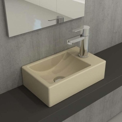 Bocchi Milano Lavabo Sağ Armatür Delikli Dar 37 cm Mat Yasemin 1419-007-0126 - 2