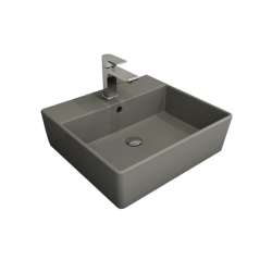 Bocchi Milano Lavabo Tezgah Üstü 50 cm Mat Gri 1216-006-0126 