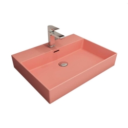 Bocchi Milano Lavabo Tezgah Üstü 60 cm Mat Somon 1376-032-0126 