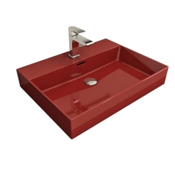 Bocchi Milano Lavabo Tezgah Üstü 60 cm Parlak Kırmızı 1376-019-0126 