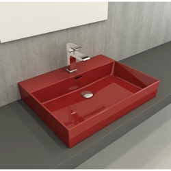 Bocchi Milano Lavabo Tezgah Üstü 60 cm Parlak Kırmızı 1376-019-0126 - 2