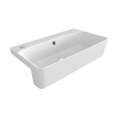 Bocchi Milano Sol Yarım Tezgah Lavabo 50 cm - 1