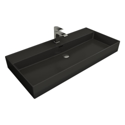 Bocchi Milano Tezgah Üstü Lavabo 100 cm Mat Antrasit 1378-020-0126 