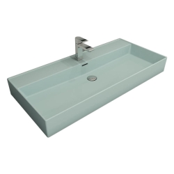 Bocchi Milano Tezgah Üstü Lavabo 100 cm Mat Buz Mavi 1378-029-0126 