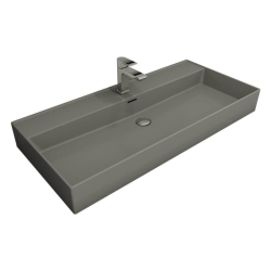 Bocchi Milano Tezgah Üstü Lavabo 100 cm Mat Gri 1378-006-0126 