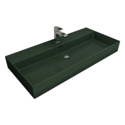 Bocchi Milano Tezgah Üstü Lavabo 100 cm Mat Yeşil 1378-027-0126 