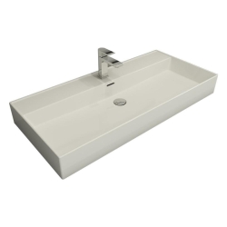 Bocchi Milano Tezgah Üstü Lavabo 100 cm Parlak Beyaz 1378-001-0126 