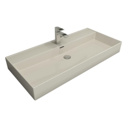 Bocchi Milano Tezgah Üstü Lavabo 100 cm Parlak Bisküvi 1378-014-0126 