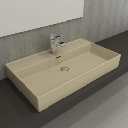 Bocchi Milano Tezgah Üstü Lavabo 80 cm Mat Yasemin 1377-007-0126 - 2