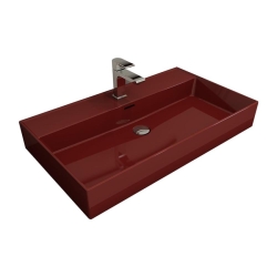 Bocchi Milano Tezgah Üstü Lavabo 80 cm Parlak Kırmızı 1377-019-0126 