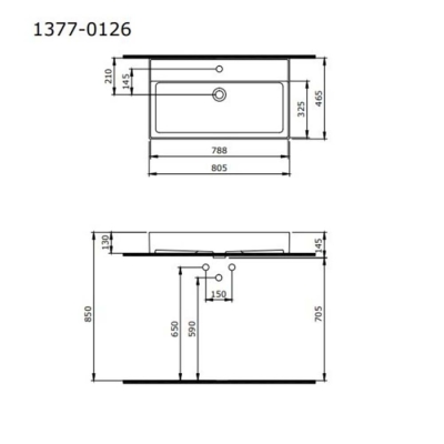 Bocchi MilanoLavabo 80 Cm Mat Siyah 1377-004-0126 - 3