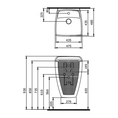 Bocchi New Age Monoblok Lavabo Mat Antrasit - 2