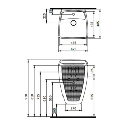 Bocchi New Age Monoblok Lavabo Mat Beyaz - 2