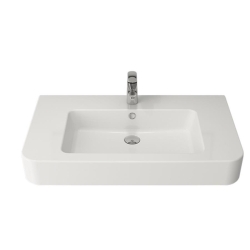 Bocchi Parma Lavabo Tezgah Üstü 85 cm Parlak Beyaz 1124-001-0126 - 1