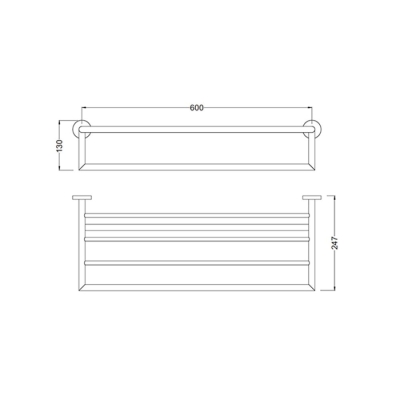 Bocchi Piave Havlu Rafı 600mm Mat Siyah 3057 0011 AB - 1