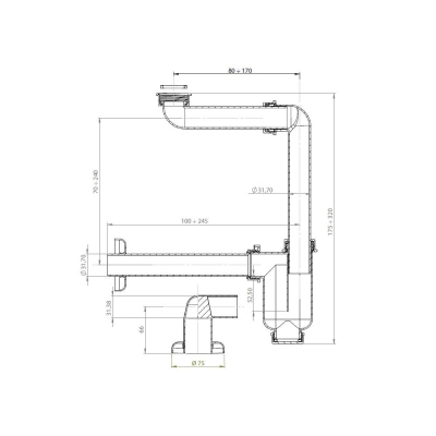 Bocchi Plastik Lavabo Sifonu, Yer Tasarruflu, U Tipi, ABS 6180 0005 - 2