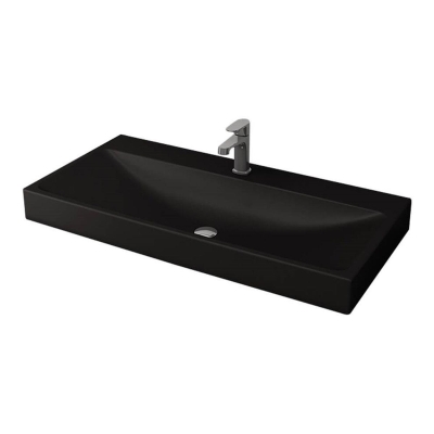 Bocchi Scala Arch Tezgah Üstü Lavabo, 100 cm, Mat Siyah 1079-004-0126 - 1