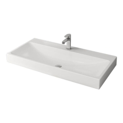 Bocchi Scala Arch Tezgah Üstü Lavabo, 100 cm, Parlak Beyaz 1079-001-0126 