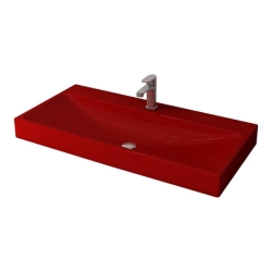 Bocchi Scala Arch Tezgah Üstü Lavabo 100 cm Parlak Kırmızı 1079-019-0126 