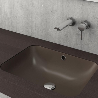 Bocchi Scala Tezgah Altı Lavabo 55 Cm Mat Kahverengi 1006-025-0125 - 1